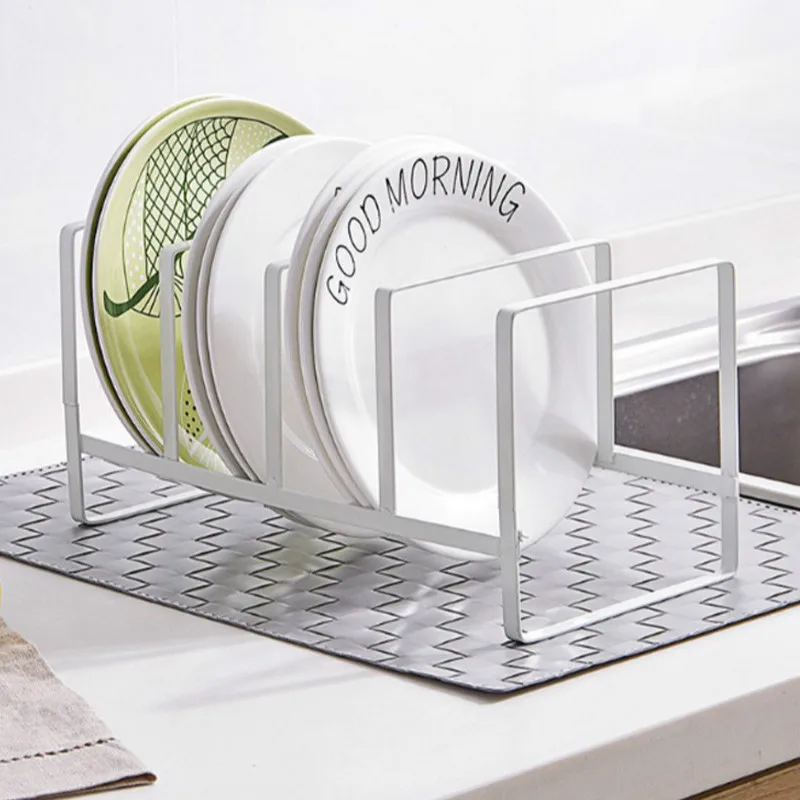 

Japanese style simple kitchen dish rack wrought iron racks tray storage finishing drain racks dish racks WF3131421