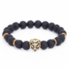 Mode hommes tête de Lion bouddha perle Bracelet noir pierre de lave perles Bracelets porte-bonheur & Bracelets pour hommes accessoires cadeau ► Photo 3/6