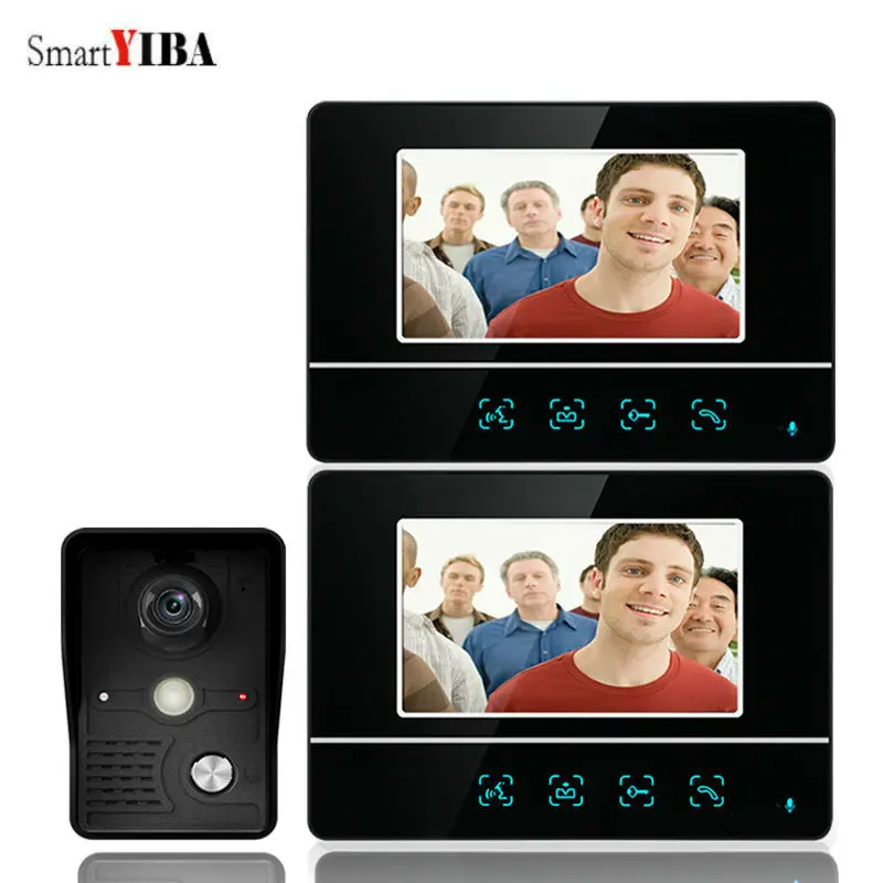 

SmartYIBA 7 Inch Video Door Entry Phone Call System Video Doorbell Camera Intercom House Families Video Intercom