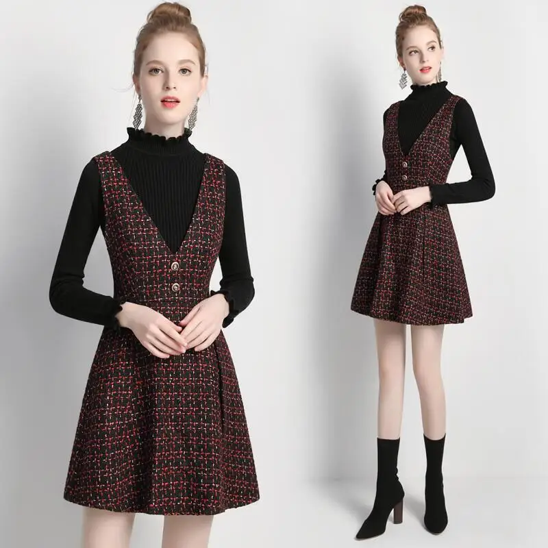 Женская мини юбка на подтяжках короткая в европейском стиле зиму|suspender skirt|fashion mini