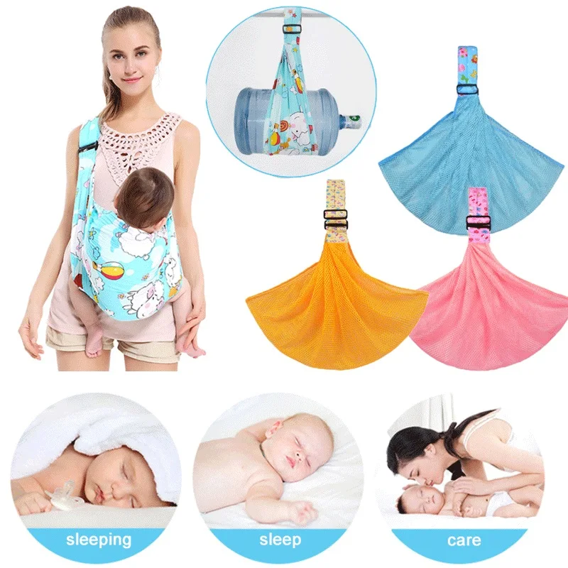 Newborn Baby Sling Carrier Ring Wrap Adjustable Soft Nursing Pouch Front Infant