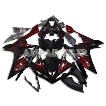 

Motorcycle Full Fairings For Yamaha YZF1000 YZF R1 2007 2008 R1 07 08 ABS Plastic Injection Cowlings - Black With Red Flames