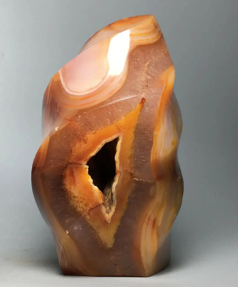 

430g RED Flame profile Agate! NATURAL CARNELIAN Flame Profile QUARTZ CRYSTAL healing crystals