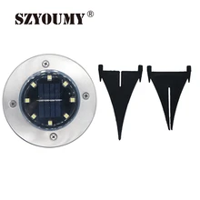 SZYOUMY Solar Powered Ground Light Waterproof Garden Pathway Deck Lights With 8 LEDs Solar Lamp for Home Yard Driveway Lawn Road SZYOUMY Solar Powered Ground Light Waterproof Garden Pathway Deck Lights With 8 LEDs Solar Lamp for Home Yard Driveway Lawn Road