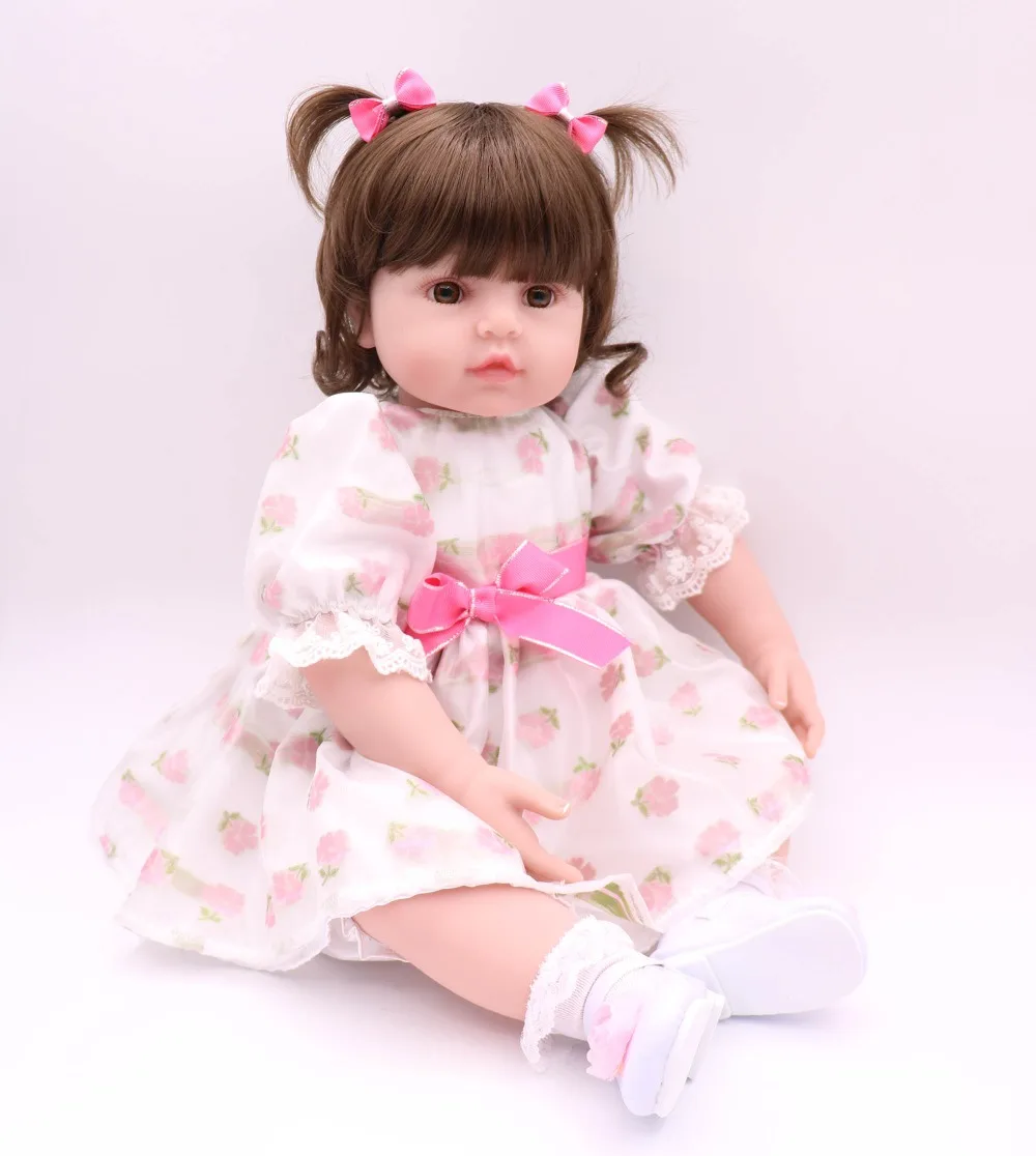 

60cm Silicone Vinyl Reborn Baby Doll Toys Lifelike Fashion Baby Girls Birthday Gift Princess Dolls bebe gift reborn bonecas