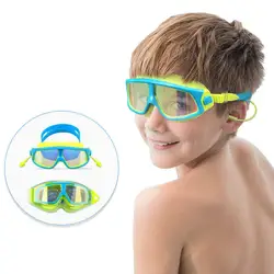 Детские очки для плавания с водонепроницаемым противотуманным объектив устойчивый к УФ и мягкий силиконовый ремень для детей подростков
