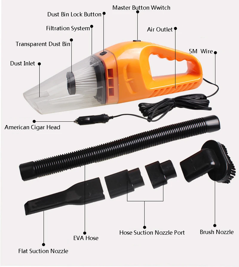 Купить 120 вт портативный автомобиля пылесосы для автомобиля супер ...