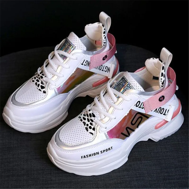 Cena DIWEINI 2019 nowa wiosna moda kobiety obuwie wygodne buty platformy damskie sneakersy damskie trenerzy chaussure femme D18