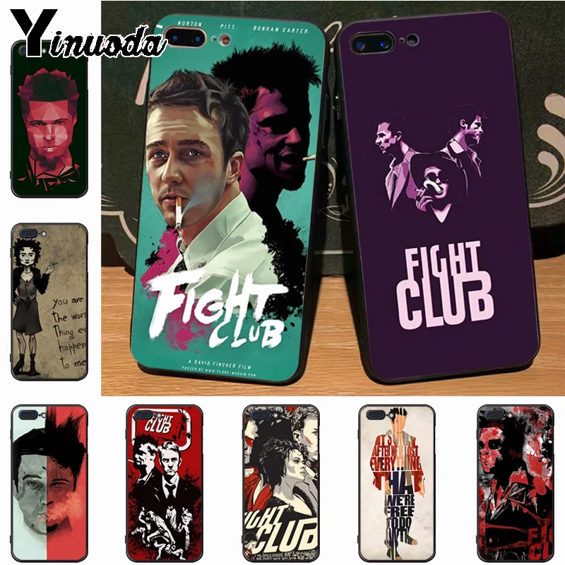 

Yinuoda Fight Club movie Adorable Colored Drawing Phone Case for iPhone 7plus 6S 7 8 8Plus X XS XR XS MAX 5S 11pro case cover