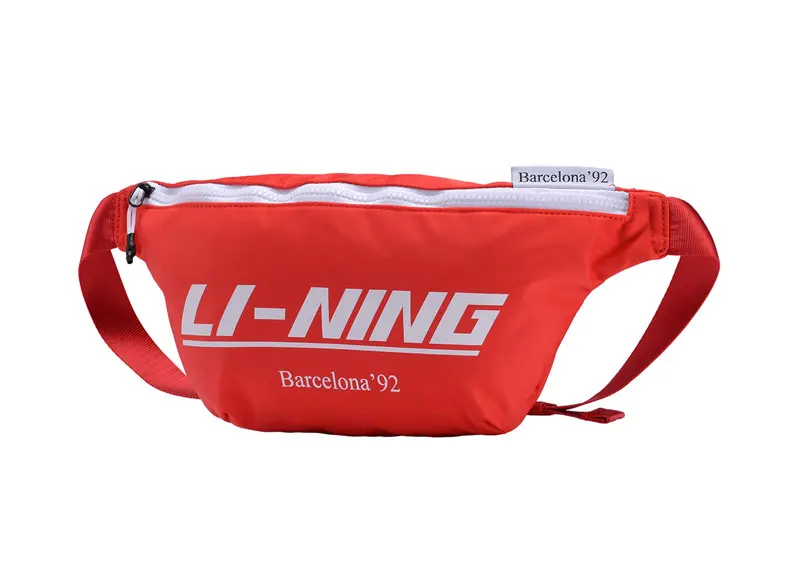 Li-Ning, трендовая поясная сумка, 400*60*170 мм, полиэстер, нейлон, классическая сумка для бега, подкладка, спортивные поясные сумки, ABLP042, BJY042