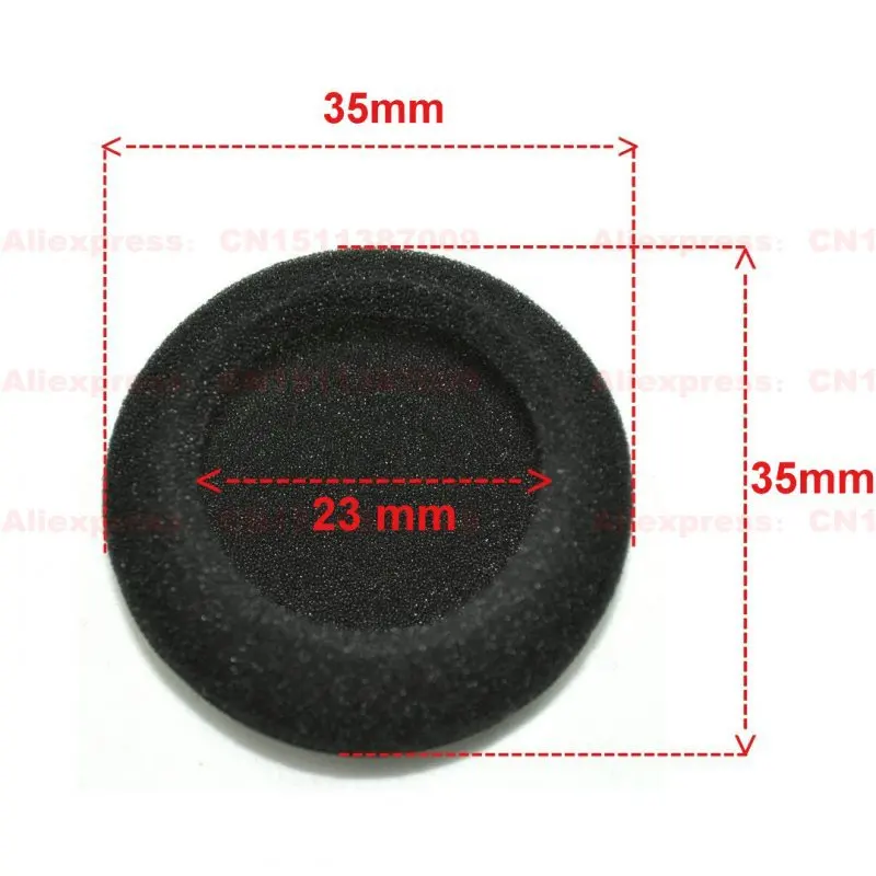 

10 Pcs 1.4 " Inches 35mm Thick Replacement Cushion Foam Ear Pad Earpads Sponge Cover For Headphones Headset