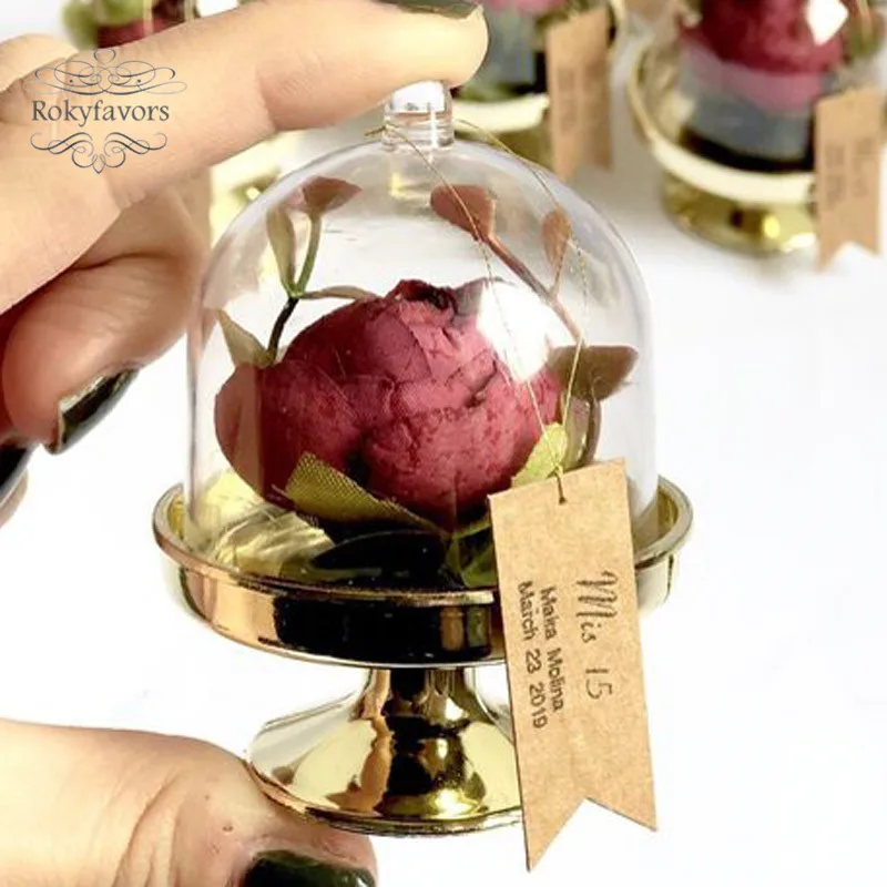 mini cake stand gold