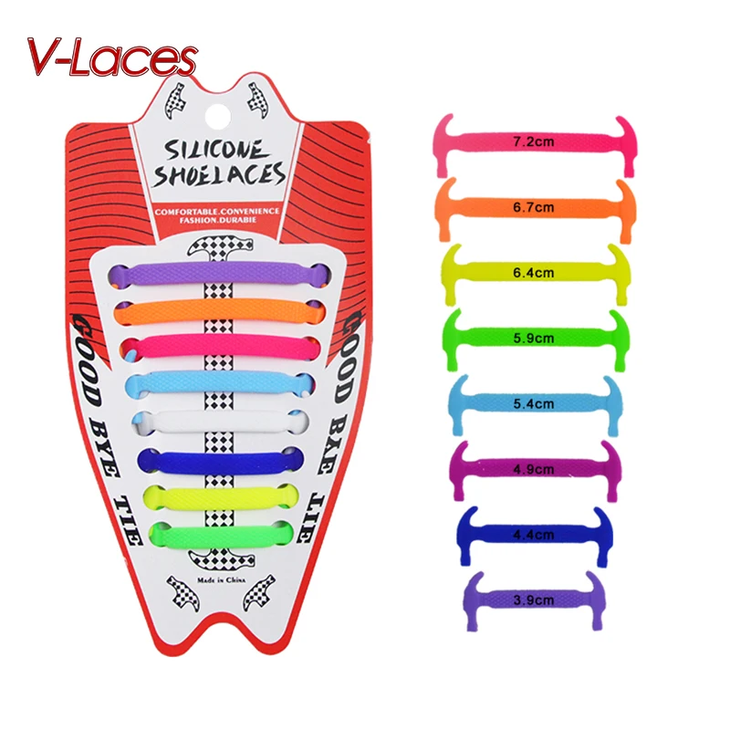 16 шт./упак. взрослых ленивый эластичные силиконовые шнурки без завязок для бега шнурки, нижние юбки цвета радуги шнурки для детей и взрослых