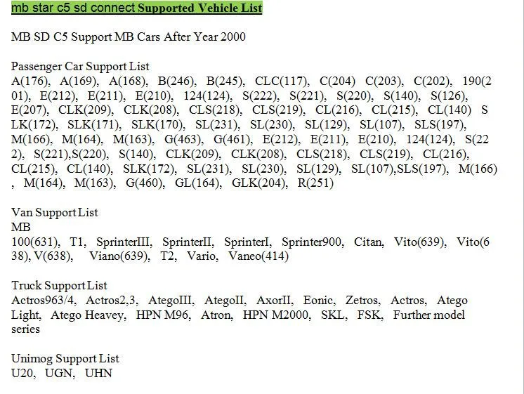 car list