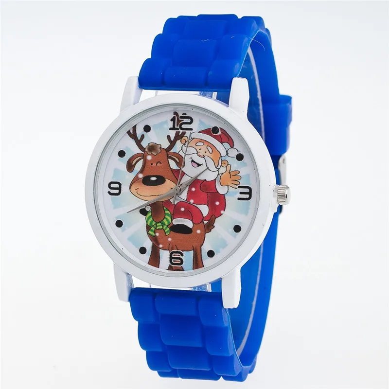 Модные крутые рождественские часы с героями мультфильмов для детей девочек силиконовые цифровые часы для детей мальчиков Рождественский