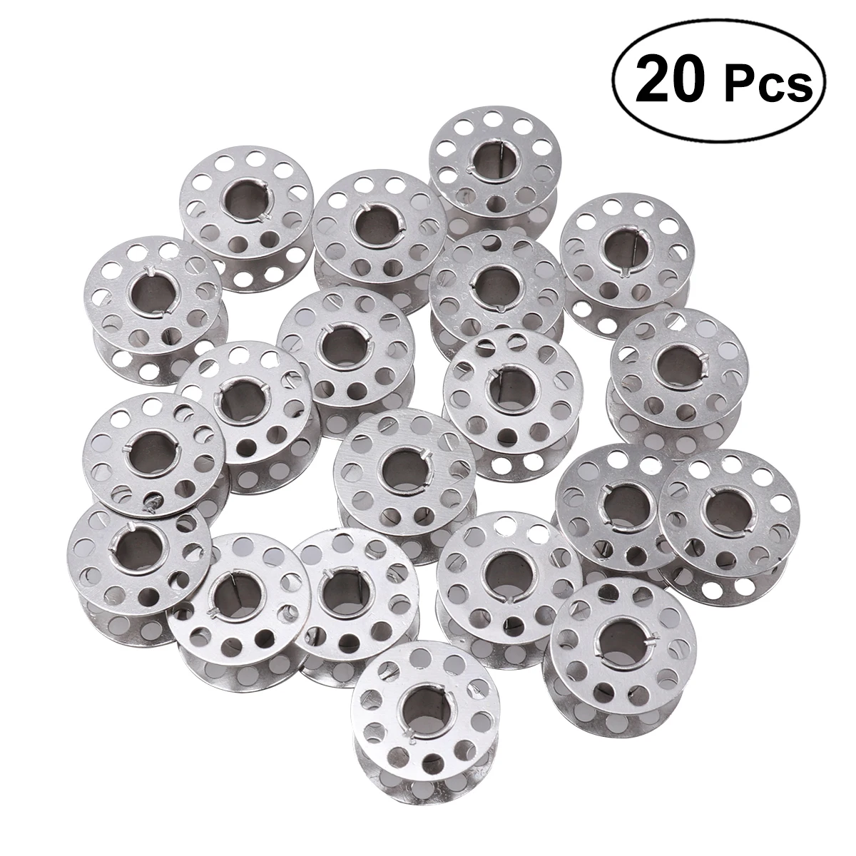 20pcs 20mm Diameter Domestic Sewing Machine Metal Bobbins for Brother