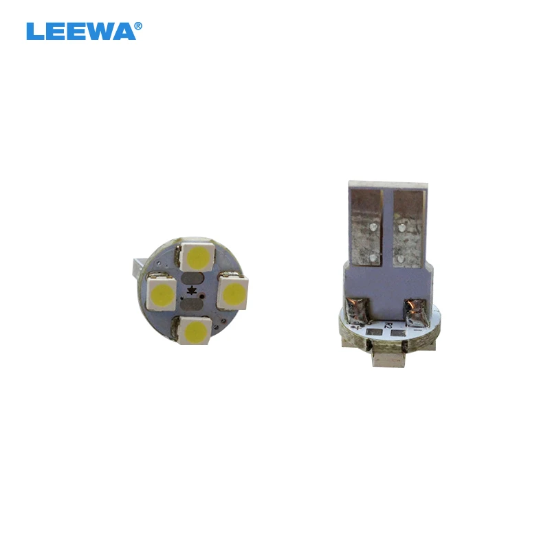 LEEWA 5 шт. Автомобильная T10 W5W светодиодный Ода SMD 1210/3528 автомобильная лампа