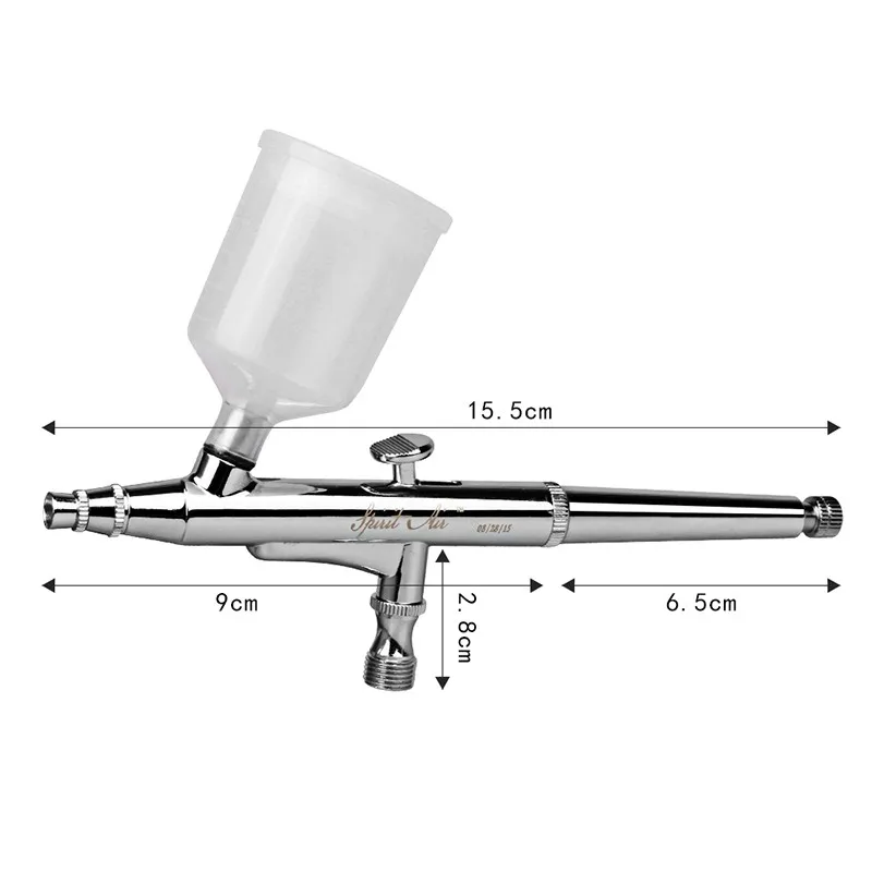 Двойное действие, триггер, Воздушная краска, большая емкость, чашка, Аэрограф, набор, 0,3 мм, игла, Аэрограф, пистолет, краска для тела, искусство SP131TLWG03