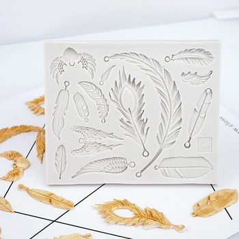 

Bird Feather Silicone Mold Fondant Mould Cake Decorating Tools Chocolate Gumpaste Mold, Sugarcraft, Kitchen Accessories