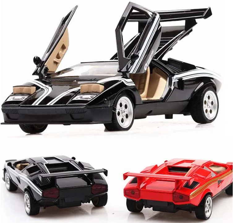 

1/32 Countach Diecasts Toy Vehicles Alloy Car Model Toys With Pull Back Flashing For Children Gift Collection Free Shipping