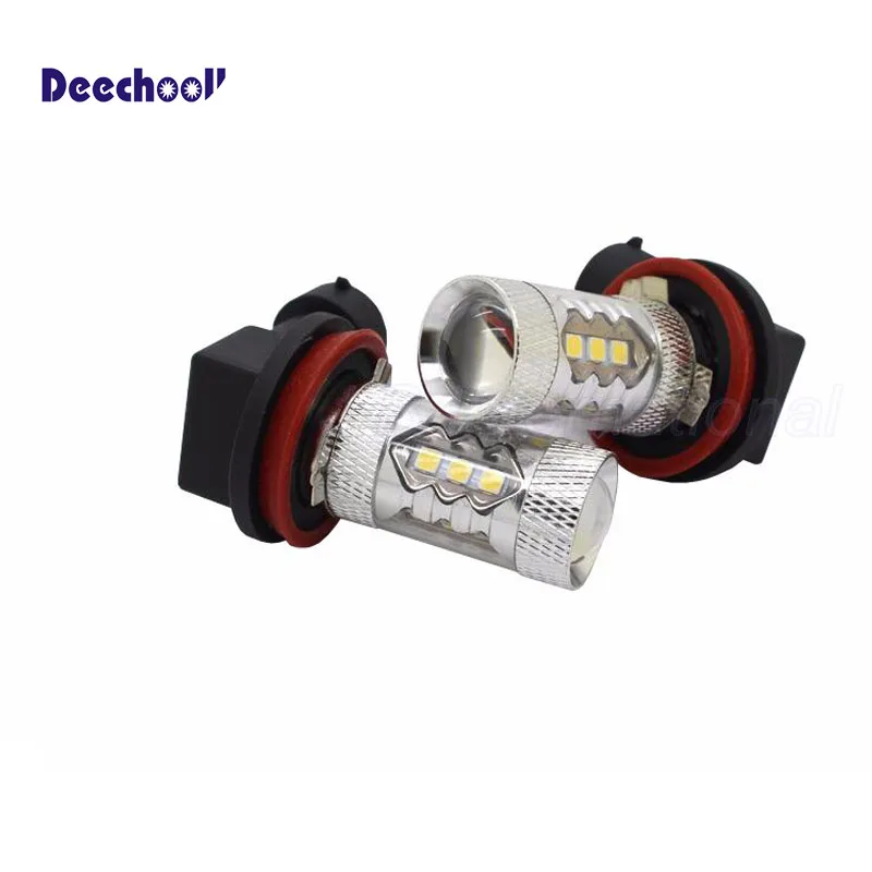 Автомобильные светодиодные лампы deechooll 2 шт. для BMW 325 328 335i e90 H11 H8 50 Вт 16SMD