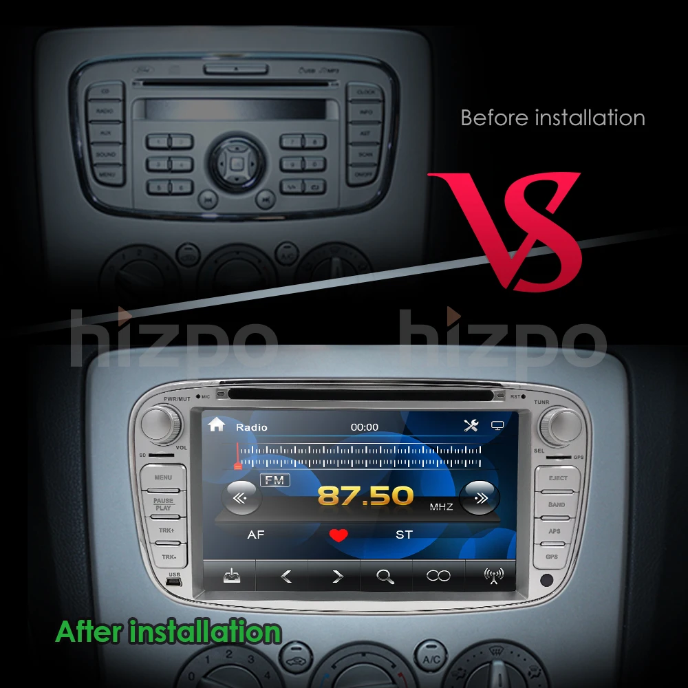 Двойной 2 din Автомобильный мультимедийный монитор автоаудио автомобильный dvd-плеер gps Navi для Ford Focus Galaxy Аудио Радио Стерео DAB+ головное устройство BT