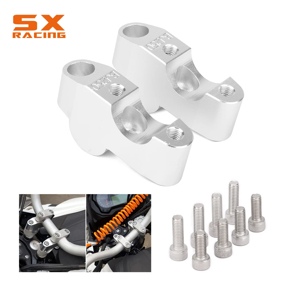 Мотоцикл Серебряный образного руля до спиной движется кронштейн комплект зажим для Бенелли BJ250 TNT125 TNT135 TNT250
