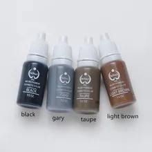 4 цвета Перманентный макияж микро набор пигментов, чернила татуировки косметические 15 мл татуировки бровей губ Макияж смешанных цветов