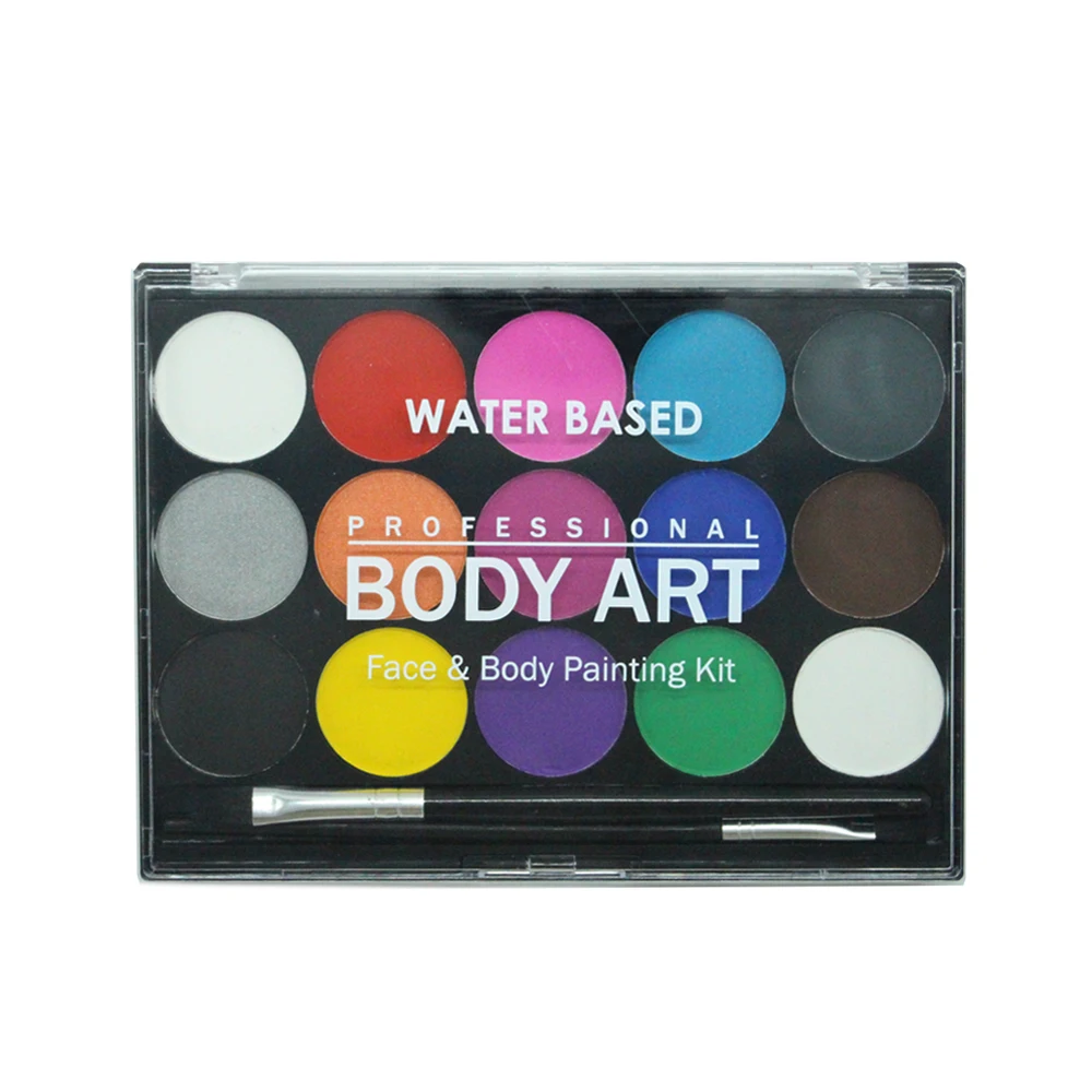 

15 Colors Body Paint Professional Water-based Safe Body Painting Pigment Stage Face Color Makeup Halloween Christmas Party tools