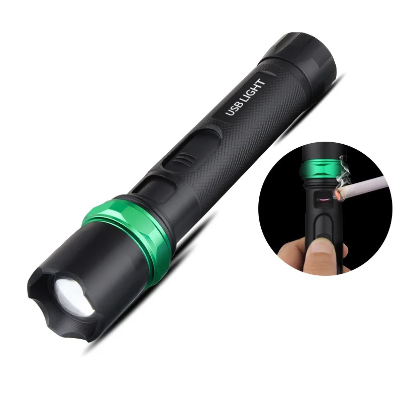 Buy Multifunctional metal flashlight pulse USB