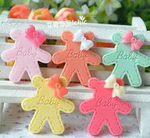 Freeshipping 5 cores da Menina clipe material de corda cabelo Bowknot BEBÊ urso acessórios de resina diy material do escudo do telefone Móvel 100 pçs/lote