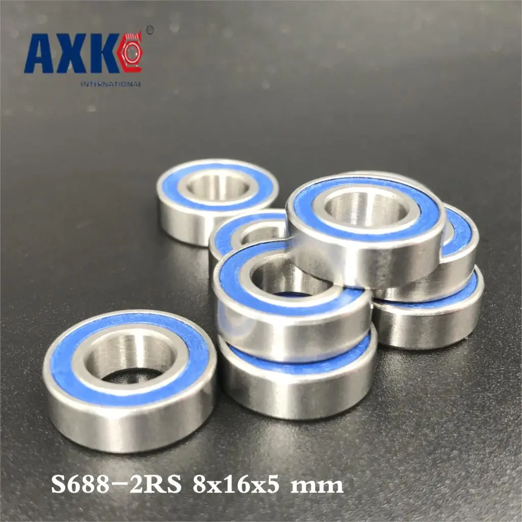 50 Pcs S688 2rs Bearings 8x16x5 Mm Stainless Steel Ball Bearingsin