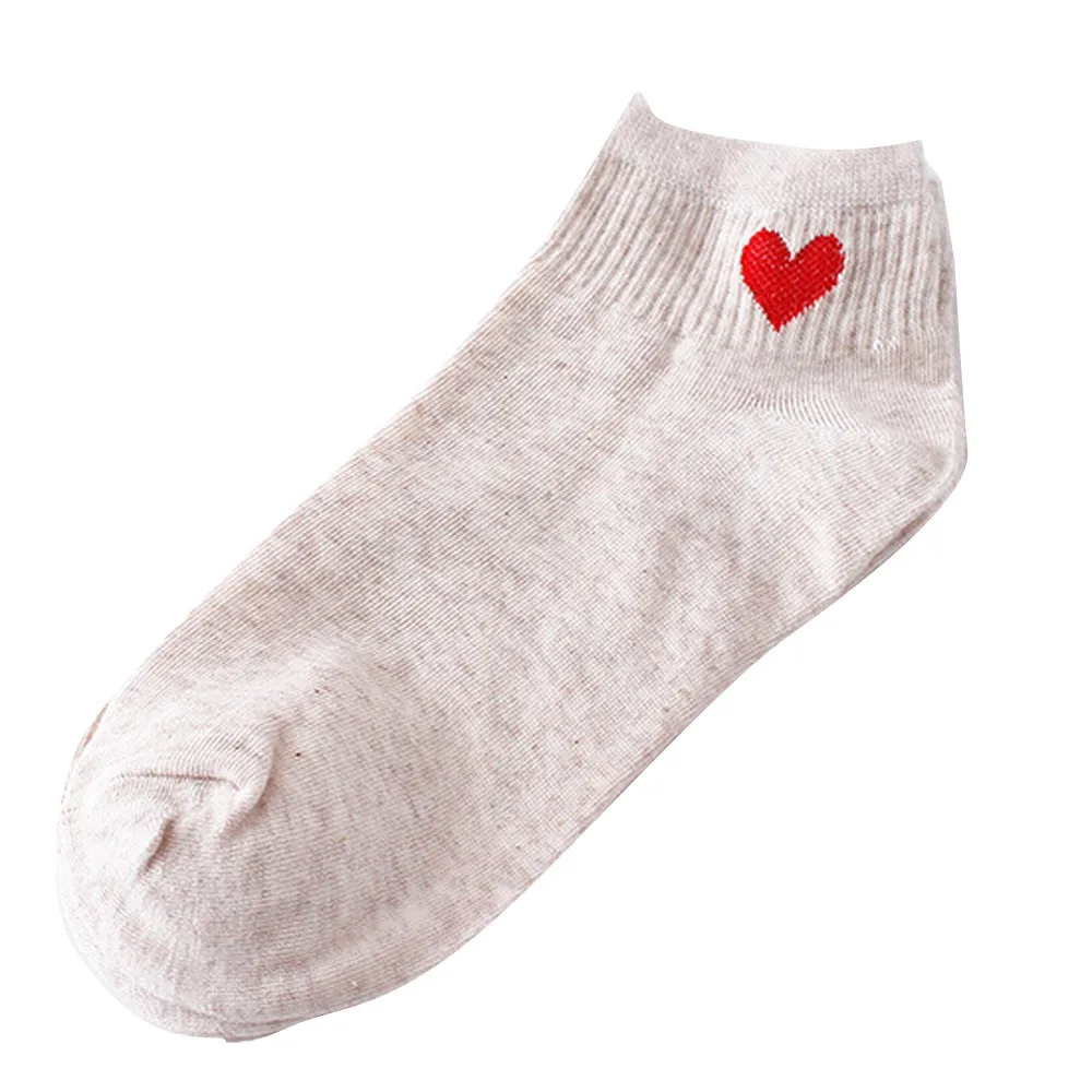 Лучшие продажи, женские носки, милые модные носки в форме сердца для скейтборда, удобные носки@ 8 - Цвет: Бежевый