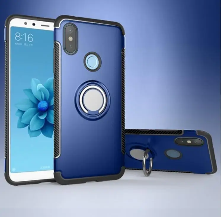 

For Xiaomi Redmi 6 Pro 6A Case Vehicle Armor Cover For Redmi Note 5 Pro Ring Stand Skin Shockproof Shell Cover Case for A2 Lite