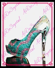 Aidocrystal marke schuhe frau luxus kristall paillette high heels sommer schuhe mode peep toe dame-absatzschuhe