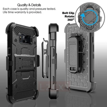 

Luxury 360 Full Armor Case For Samsung S10 Plus E S9 S8 Note 10 9 8 Silicon Military Grade Outdoor Protection Belt Clip Cover