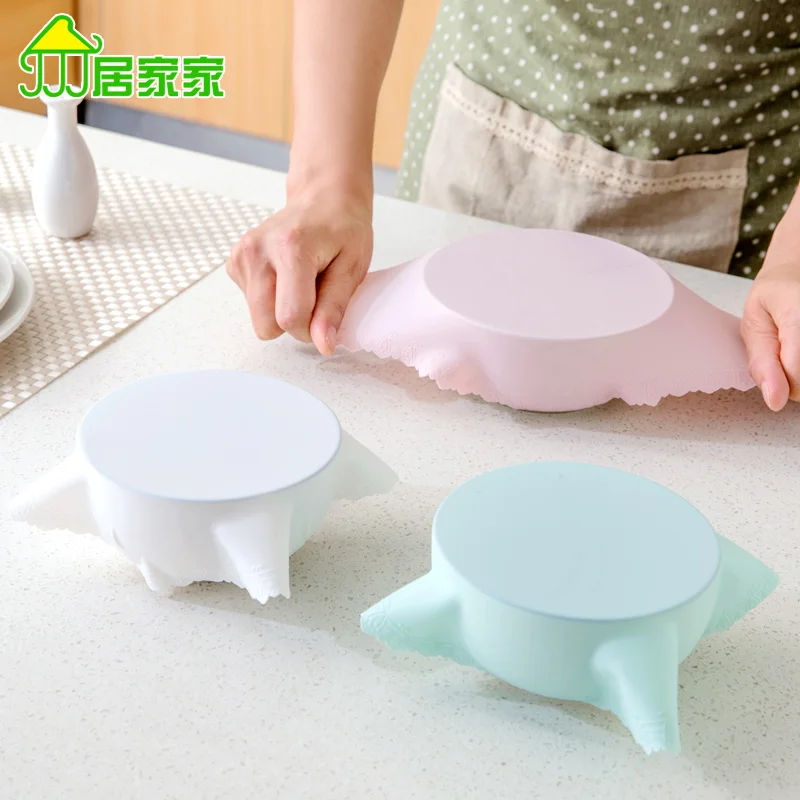 

Silicone cover refrigerator microwave plastic wrap food grade lid seal Lids