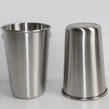 

100pcs/lot 500ML Stainless Steel Cups 16oz Tumbler Pint Glasses Metal Cups Hand Beer Cup Drinking Accessories