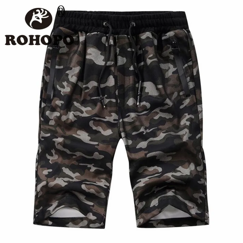 

Camouflage Men Shorts Military Quick Dry Sportswear Summer Mesh Breathable Mid Length Soft Trousers Fashion Men Korean Short