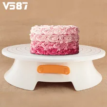 ABS Cake Decorating Turntable Platform Rotating Cake Stand Tray Cupcake Stand Home Kitchen Bakery Cake Decorating Tool Bakeware