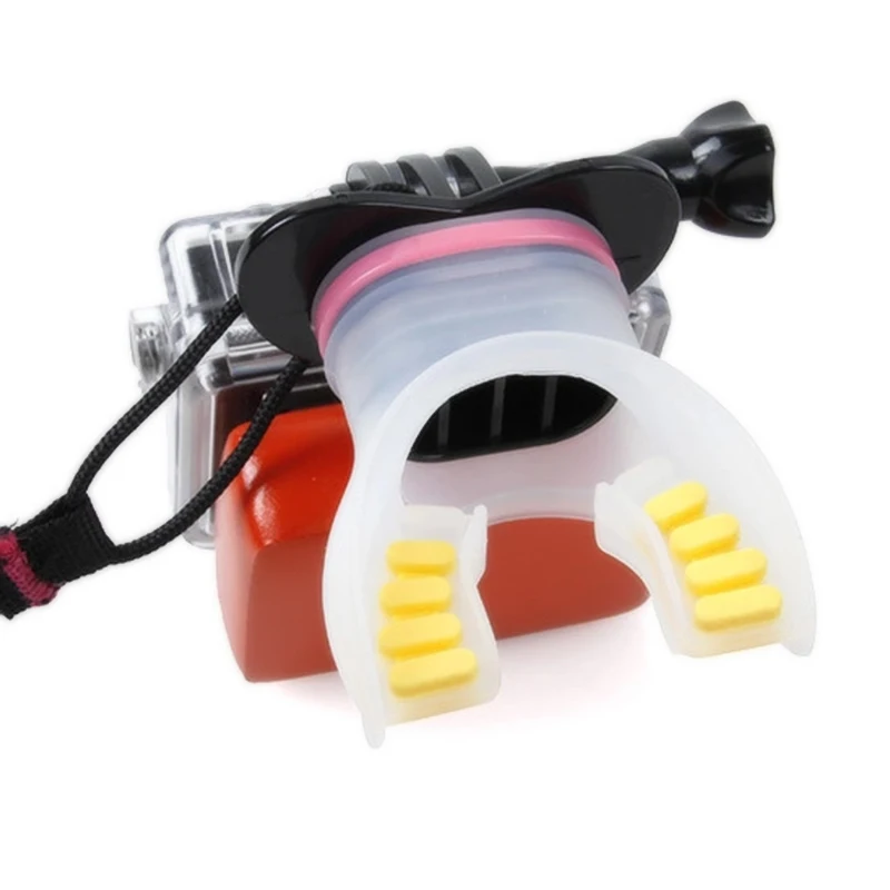 Зубы брекеты держатель для занятий серфингом для погружения под воду на поплавок Силиконовые Устройство для рта для крепления экшн-камеры GoPro Hero 7/6/5/4/3+/3/2/1/4 5session