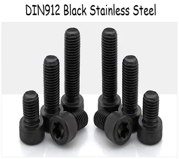 

30pcs M8x10mm Black Stainless Screw Bolt Hex Socket Cap Head Set Screw