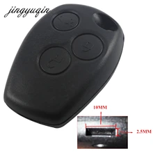 Jingyuqin 3 кнопки дистанционного Оболочки случае без лезвия для RENAULT LOGAN Sandero Clio Fluence Vivaro Master движения
