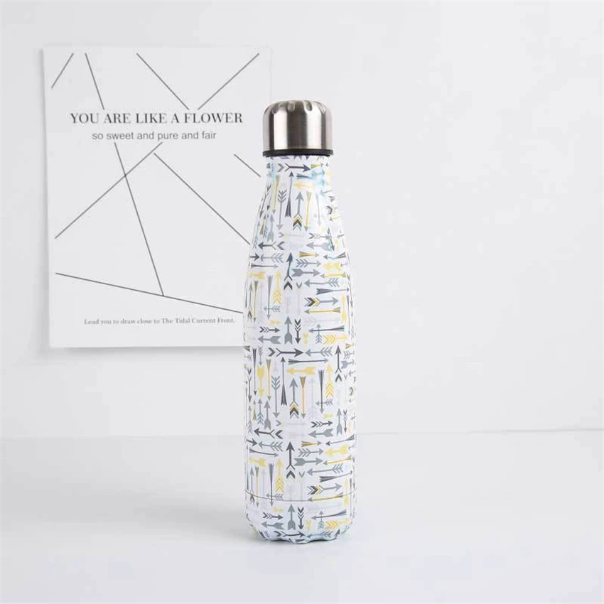 500ml Double-Wall Insulated Vacuum Flask Stainless Steel Water Bottle BPA Free Thermos for Sport Water Bottles