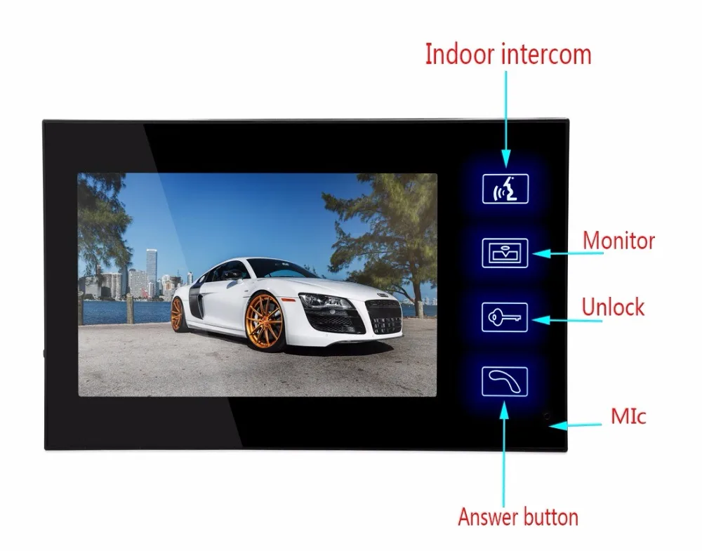 SmartYIBA видео дверной звонок IntercomTouch экран видео телефон RFID считыватель разблокировать 2 видео монитор камера NC Электрический удар дверной замок