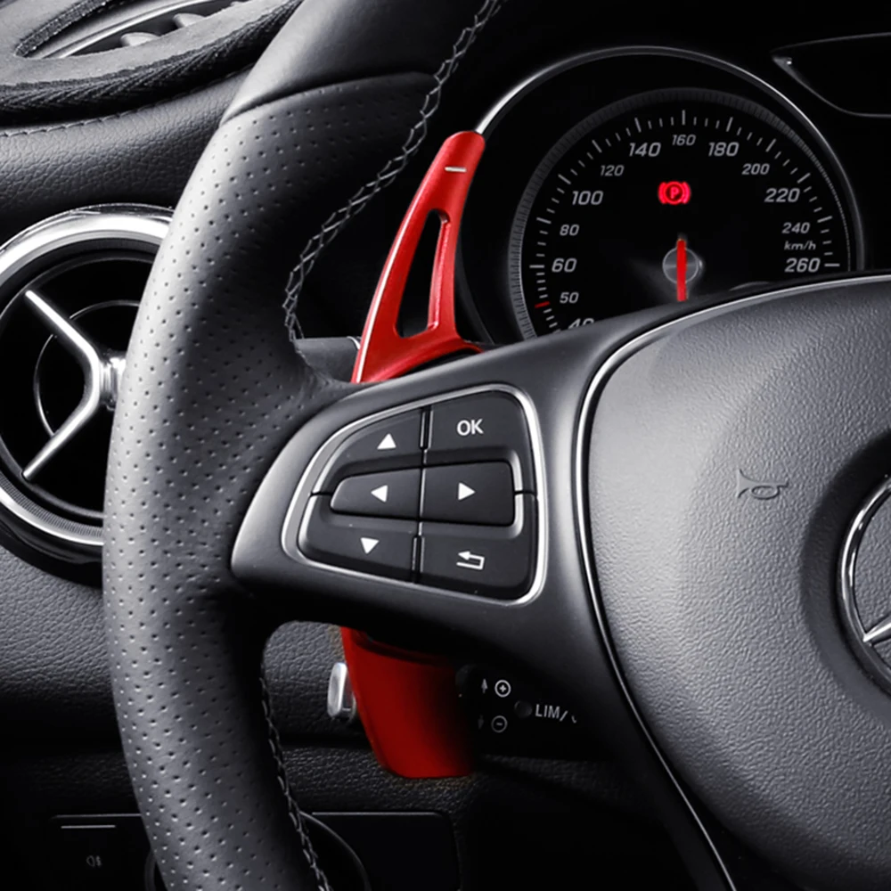 لمرسيدس بنز AMG A45 C63 CLA45 GLE GLA CLS GLS W205 W213 عجلة توجيه سيارة مجداف التحول تمديد المتحولون DSG سيارة ملصق|عجلات القيادة ومحاور عجلة القيادة| -