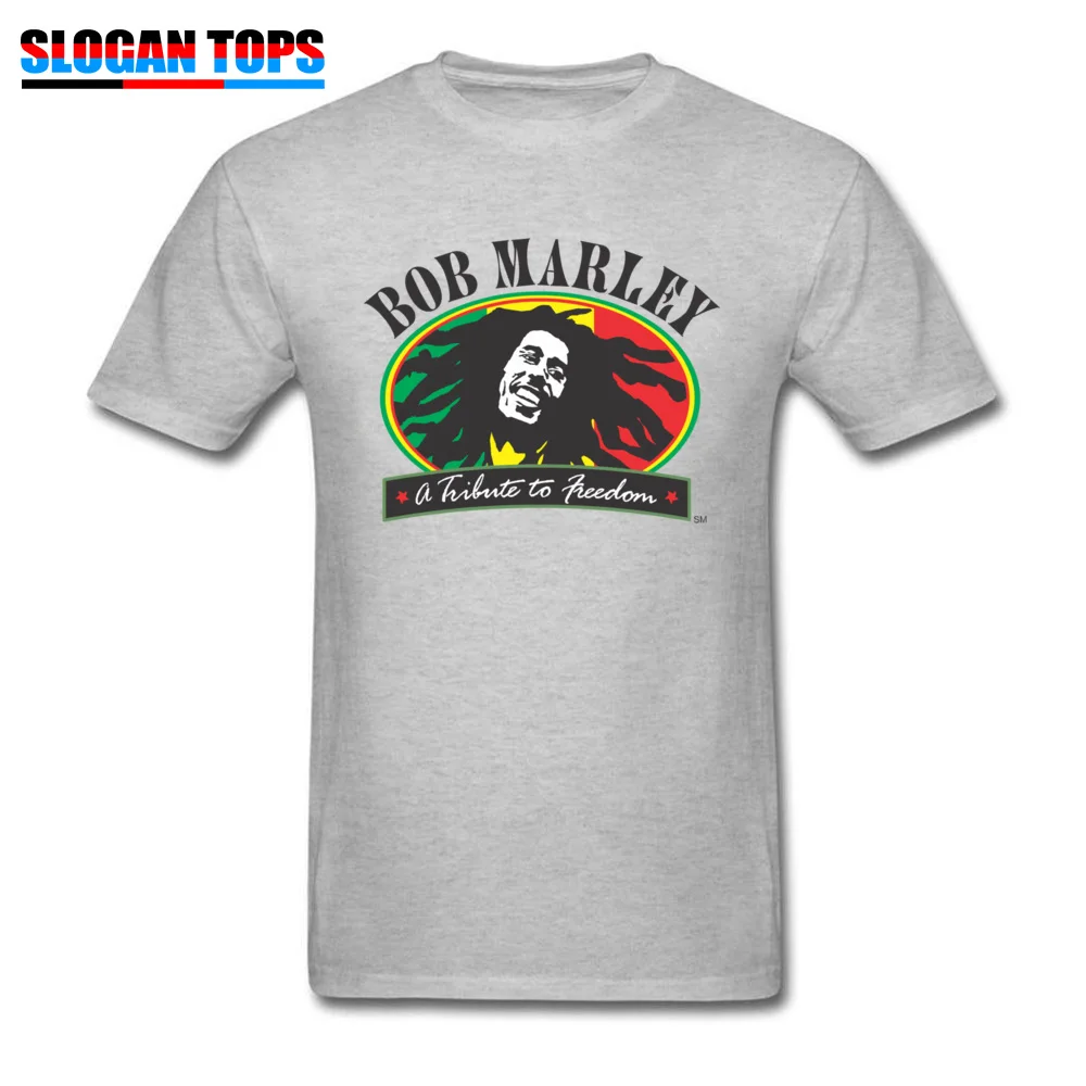 Bob Marley822 Funny Top T-shirts for Men 100% Cotton Autumn Tops Shirt Geek Tee-Shirts Short Sleeve 2018 Popular Crew Neck Bob Marley822 grey