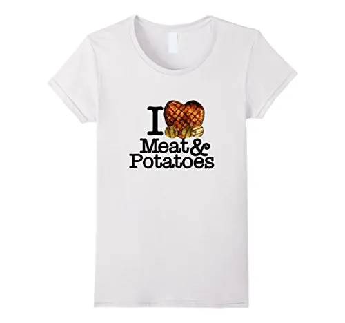 Футболка с надписью I Love (Heart) и изображением мяса картофеля|punk t shirt|fashion shirtt shirt |