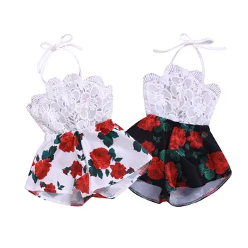 Baby Girl Floral Sleeveless Romper 1