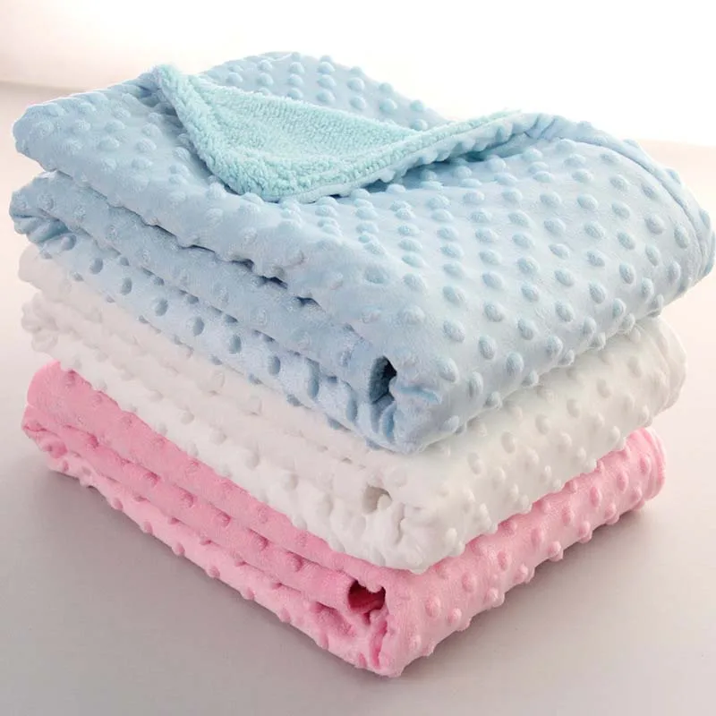 

2019 New 102*76cm Children Soft Short Plush Blanket Portable Solid Rectangle Kids Baby Blanket for Hotel Home Picnic Airplane